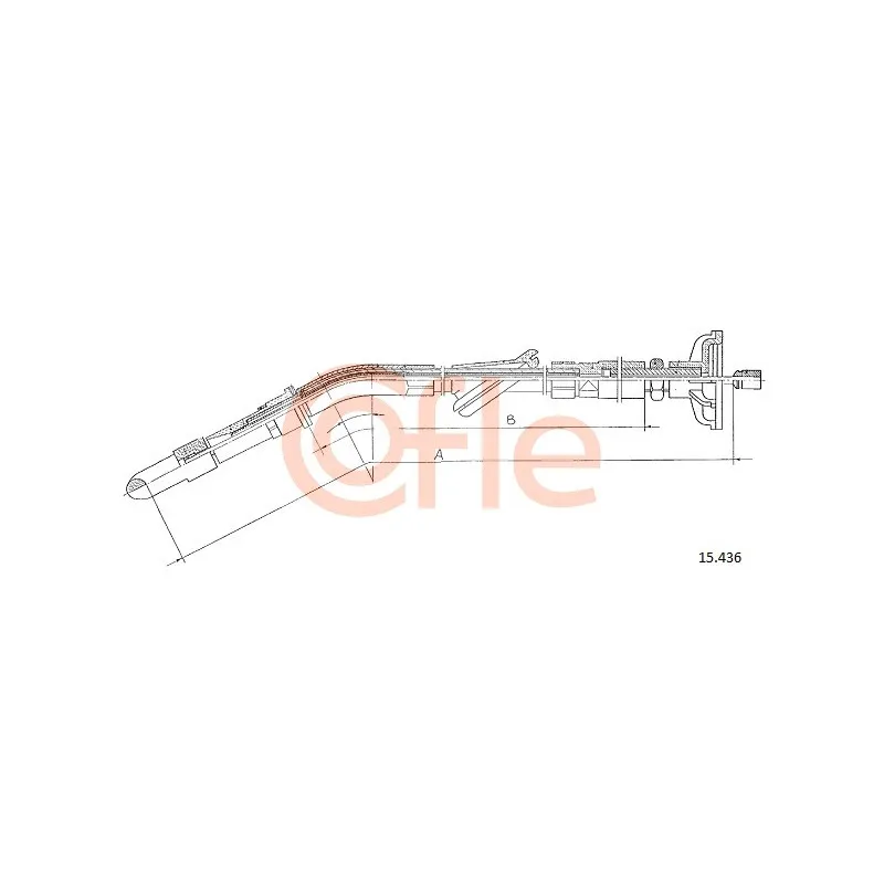 Tirette à câble, commande d'embrayage COFLE 15.436