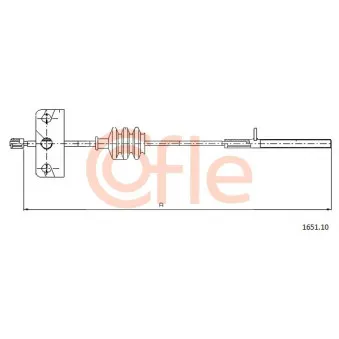 Tirette à câble, frein de stationnement COFLE 1651.10