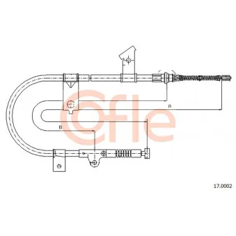 Tirette à câble, frein de stationnement COFLE