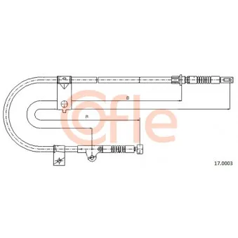 Tirette à câble, frein de stationnement COFLE