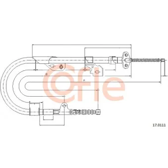 Tirette à câble, frein de stationnement COFLE 17.0111