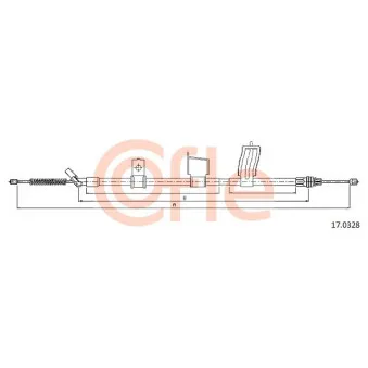 Tirette à câble, frein de stationnement COFLE 17.0328
