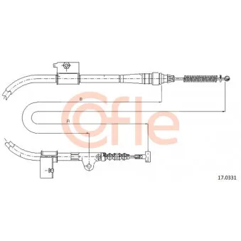 Tirette à câble, frein de stationnement COFLE