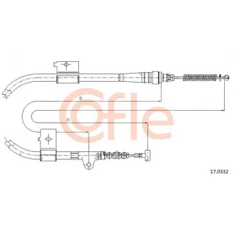 Tirette à câble, frein de stationnement COFLE