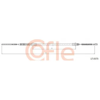 Tirette à câble, frein de stationnement COFLE 17.0373
