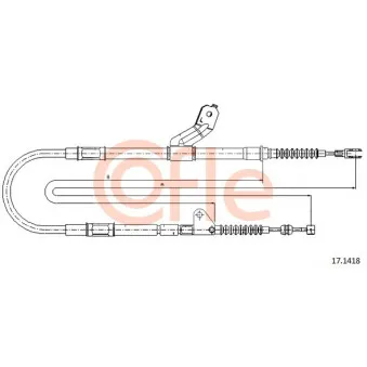 Tirette à câble, frein de stationnement COFLE