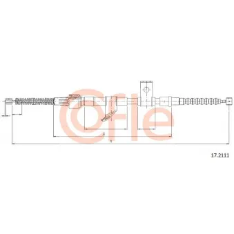 Tirette à câble, frein de stationnement COFLE 17.2111