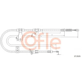 Tirette à câble, frein de stationnement COFLE