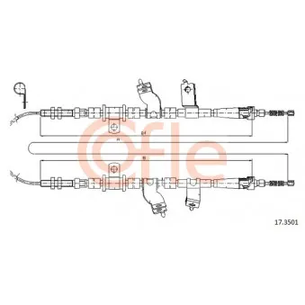 Tirette à câble, frein de stationnement COFLE