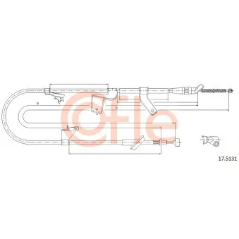Tirette à câble, frein de stationnement COFLE
