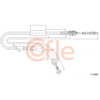 Tirette à câble, frein de stationnement COFLE 17.6000