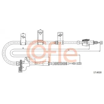 Tirette à câble, frein de stationnement COFLE