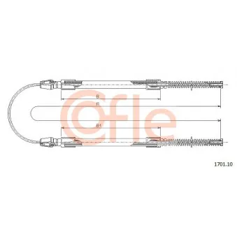 Tirette à câble, frein de stationnement COFLE 1701.10