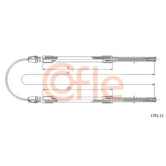 Tirette à câble, frein de stationnement COFLE 1701.11