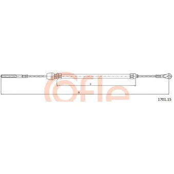 Tirette à câble, frein de stationnement COFLE 1701.15