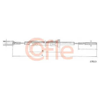 Tirette à câble, commande d'embrayage COFLE 1702.5