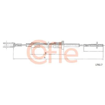 Tirette à câble, commande d'embrayage COFLE 1702.7