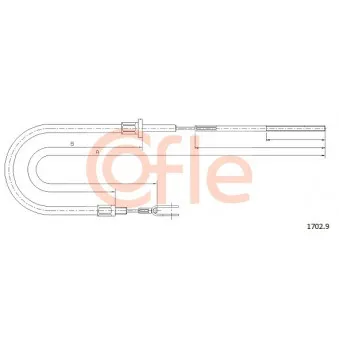 Tirette à câble, commande d'embrayage COFLE 1702.9