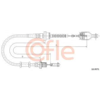 Tirette à câble, commande d'embrayage COFLE 18.0071