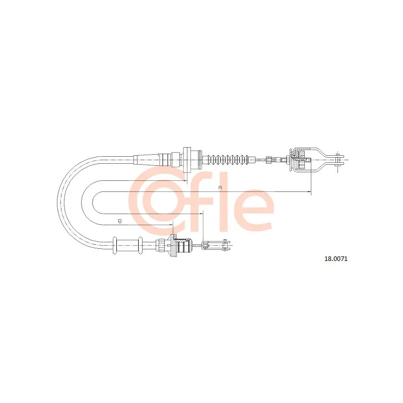 Tirette à câble, commande d'embrayage COFLE 18.0071