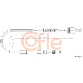Tirette à câble, commande d'embrayage COFLE 18.0072