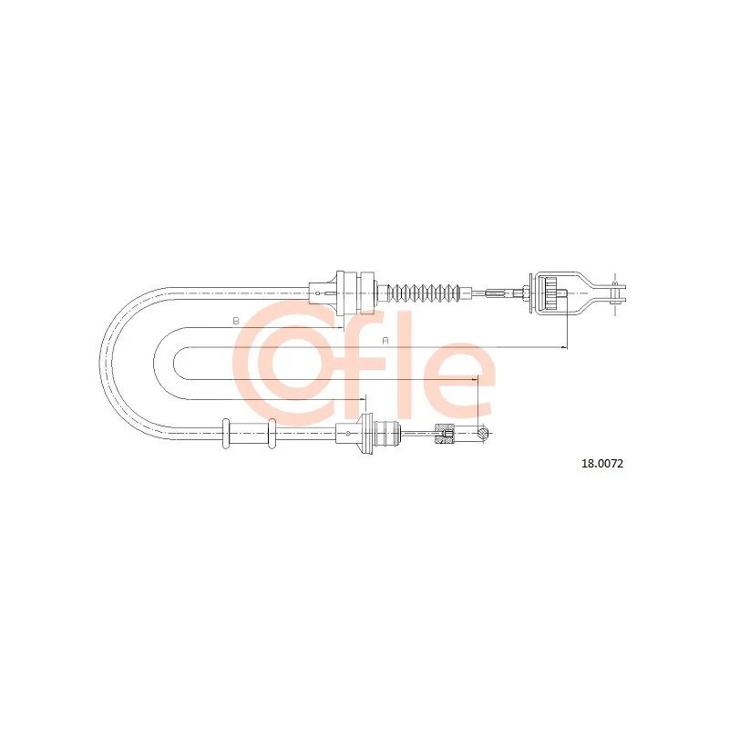 Tirette à câble, commande d'embrayage COFLE 18.0072