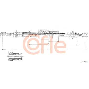 Tirette à câble, commande d'embrayage COFLE 18.2054