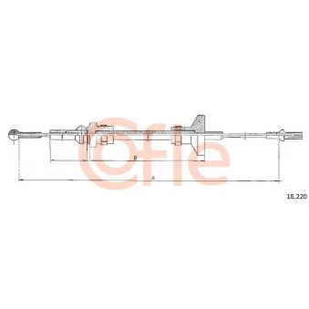 Tirette à câble, commande d'embrayage COFLE 18.220