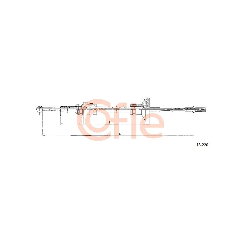 Tirette à câble, commande d'embrayage COFLE 18.220