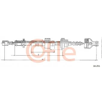 Tirette à câble, commande d'embrayage COFLE 18.251