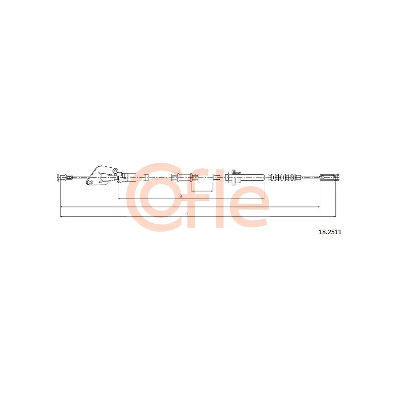 Tirette à câble, commande d'embrayage COFLE 18.2511