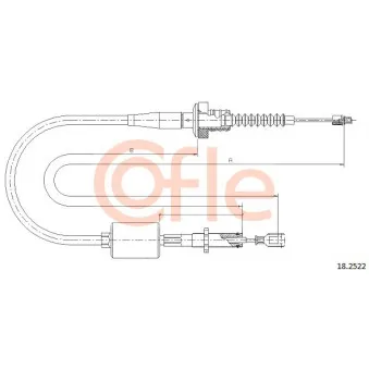 Tirette à câble, commande d'embrayage COFLE 18.2522