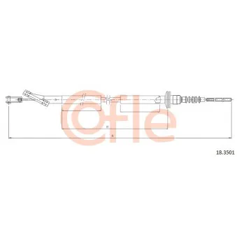 Tirette à câble, commande d'embrayage COFLE 18.3501