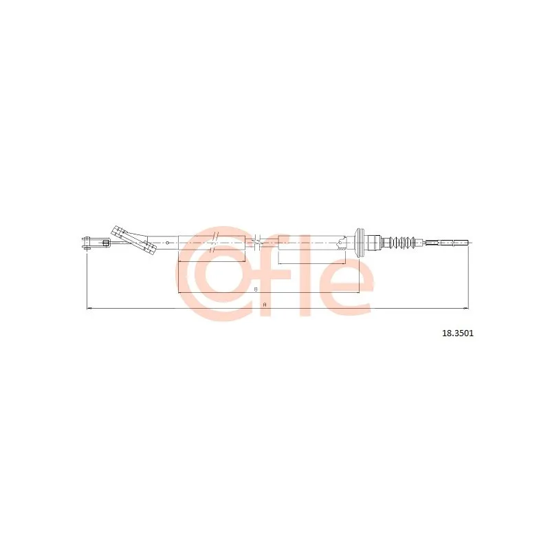 Tirette à câble, commande d'embrayage COFLE 18.3501