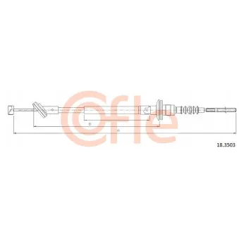 Tirette à câble, commande d'embrayage COFLE 18.3503