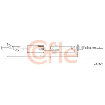 Tirette à câble, commande d'embrayage COFLE 18.3504