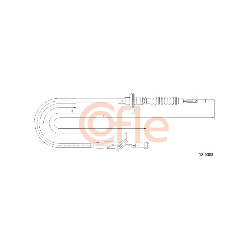 Tirette à câble, commande d'embrayage COFLE 18.6003