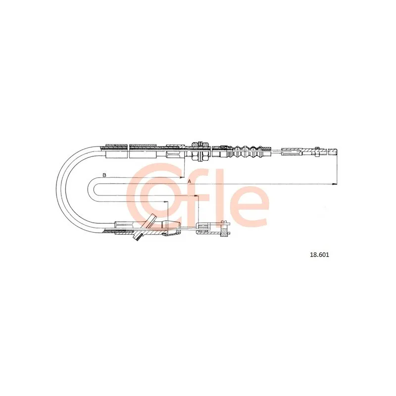 Tirette à câble, commande d'embrayage COFLE 18.601