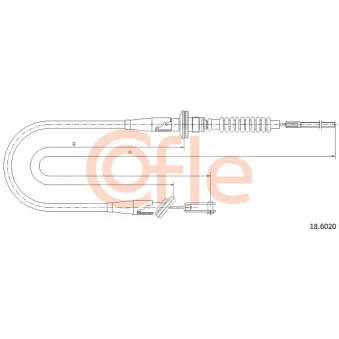 Tirette à câble, commande d'embrayage COFLE 18.6020