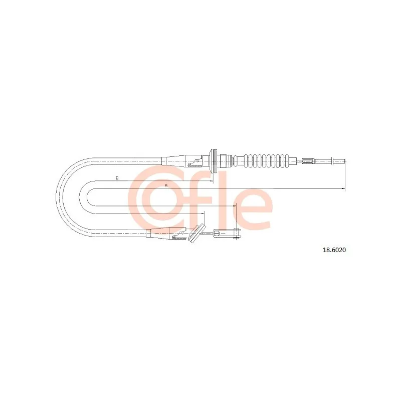 Tirette à câble, commande d'embrayage COFLE 18.6020