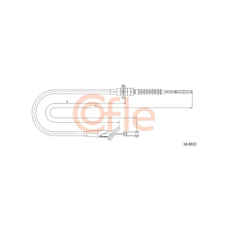Tirette à câble, commande d'embrayage COFLE 18.6022