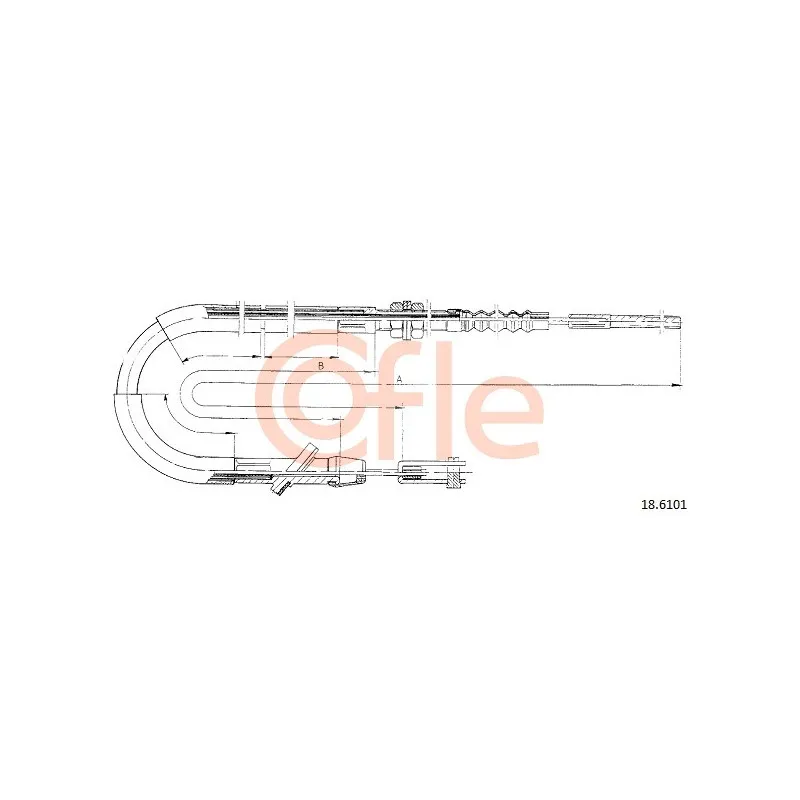 Tirette à câble, commande d'embrayage COFLE 18.6101
