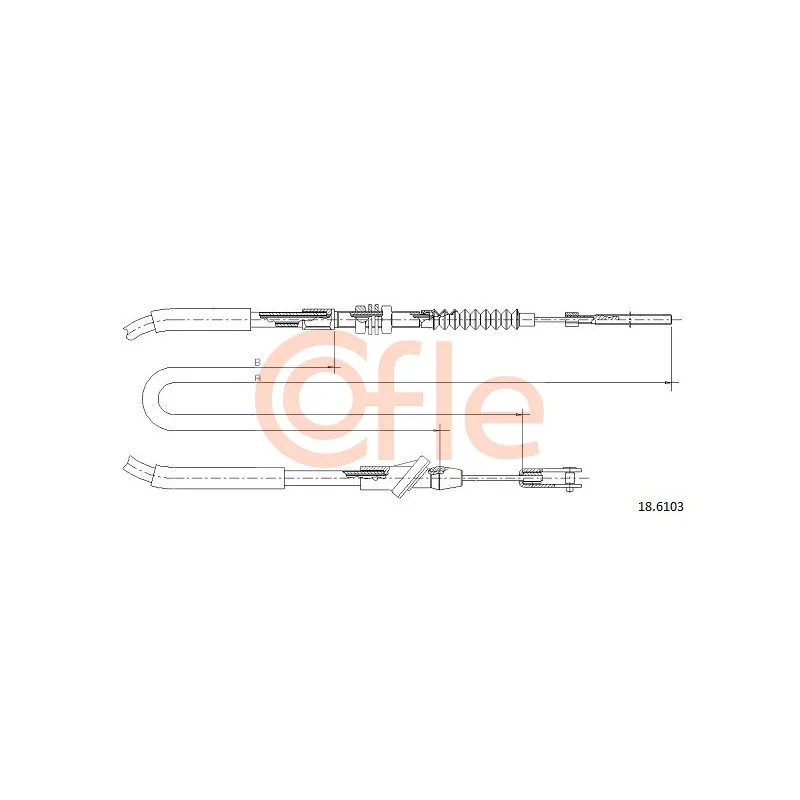 Tirette à câble, commande d'embrayage COFLE 18.6103