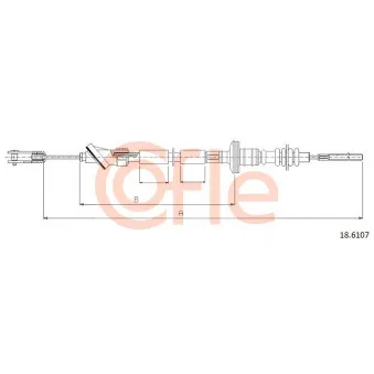 Tirette à câble, commande d'embrayage COFLE 18.6107