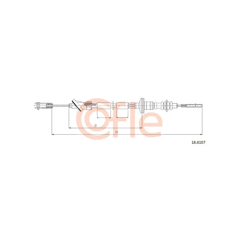 Tirette à câble, commande d'embrayage COFLE 18.6107