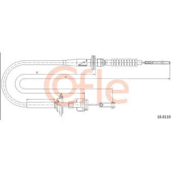 Tirette à câble, commande d'embrayage COFLE 18.6110