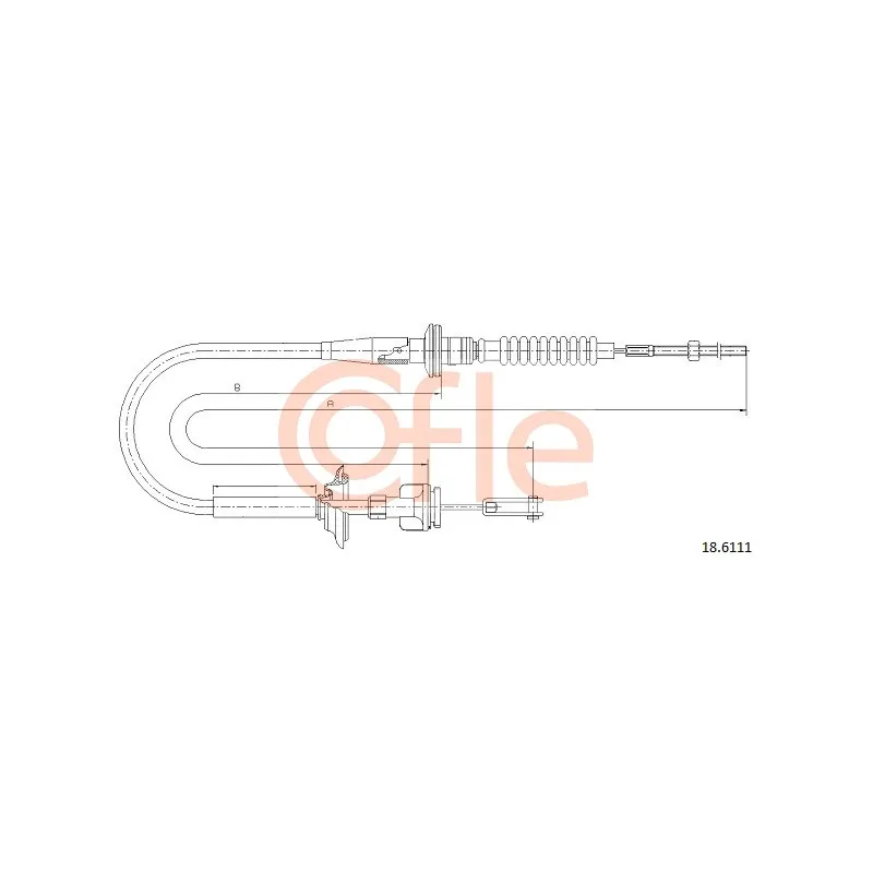 Tirette à câble, commande d'embrayage COFLE 18.6111