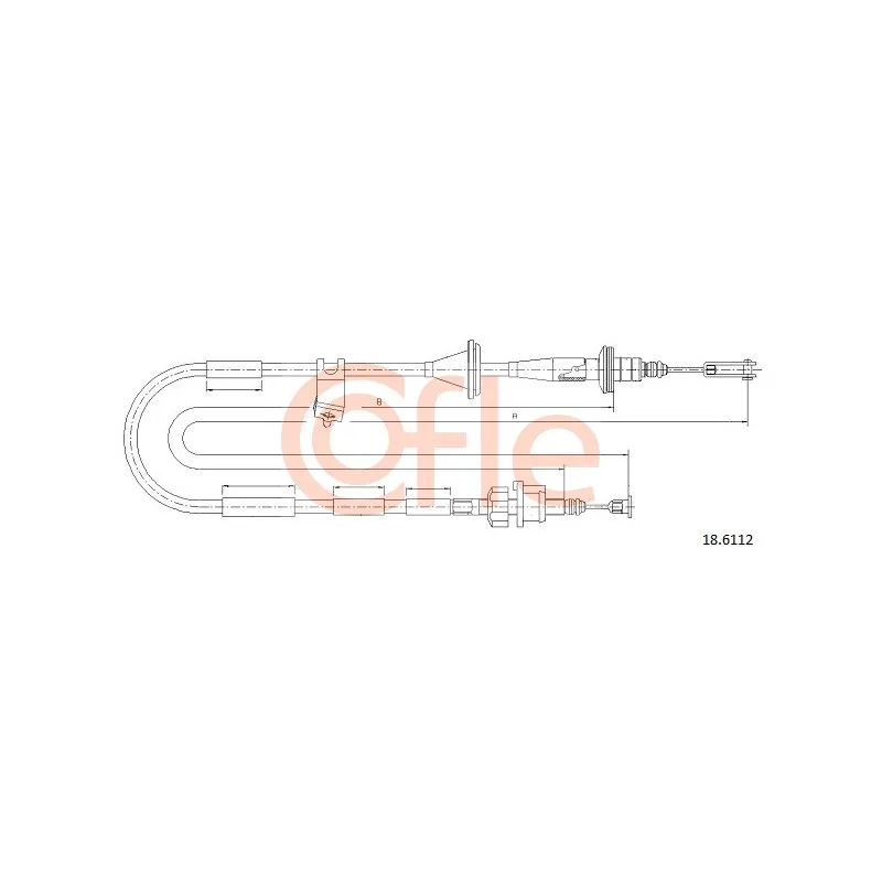 Tirette à câble, commande d'embrayage COFLE 18.6112