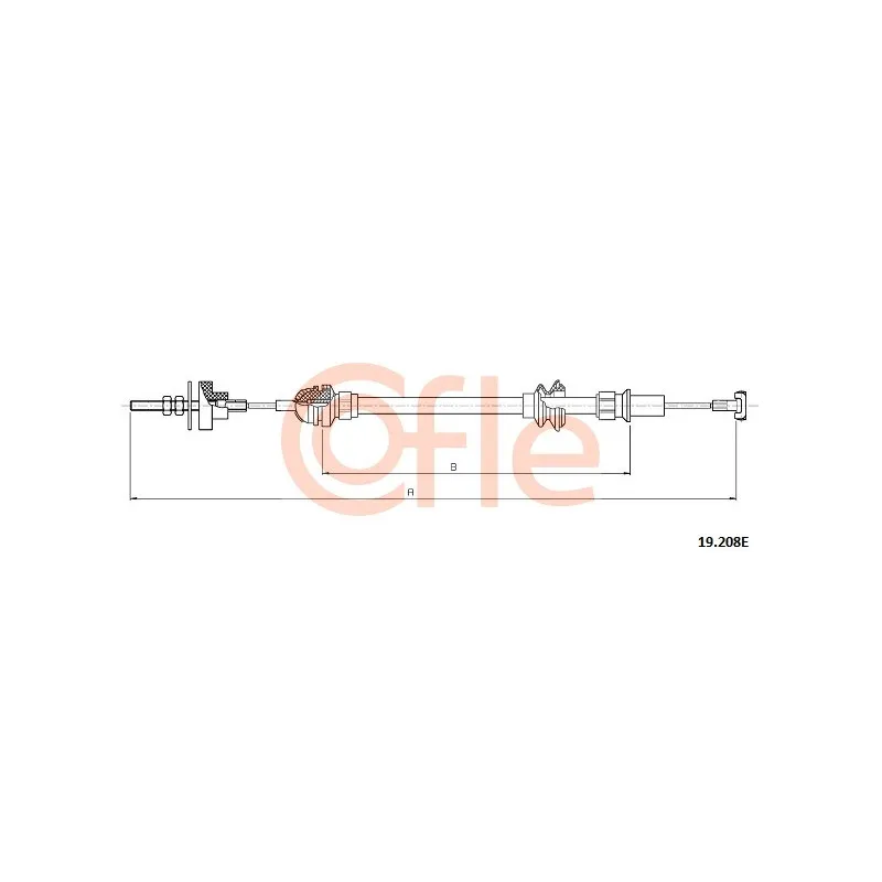 Tirette à câble, commande d'embrayage COFLE 19.208E