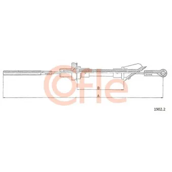Tirette à câble, commande d'embrayage COFLE 1902.2